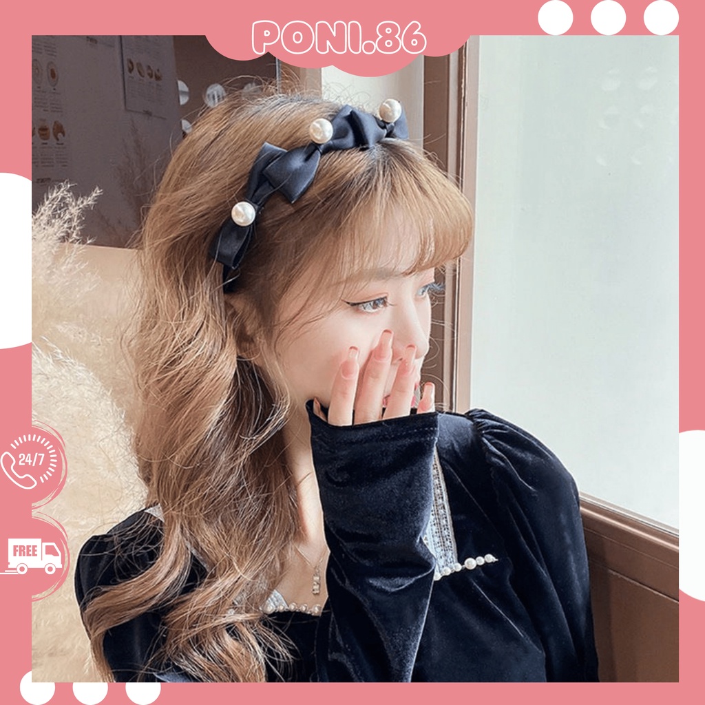 Băng đô,cài tóc, hớt tóc 3 nơ đính ngọc sang chảnh phong cách Hàn quốc