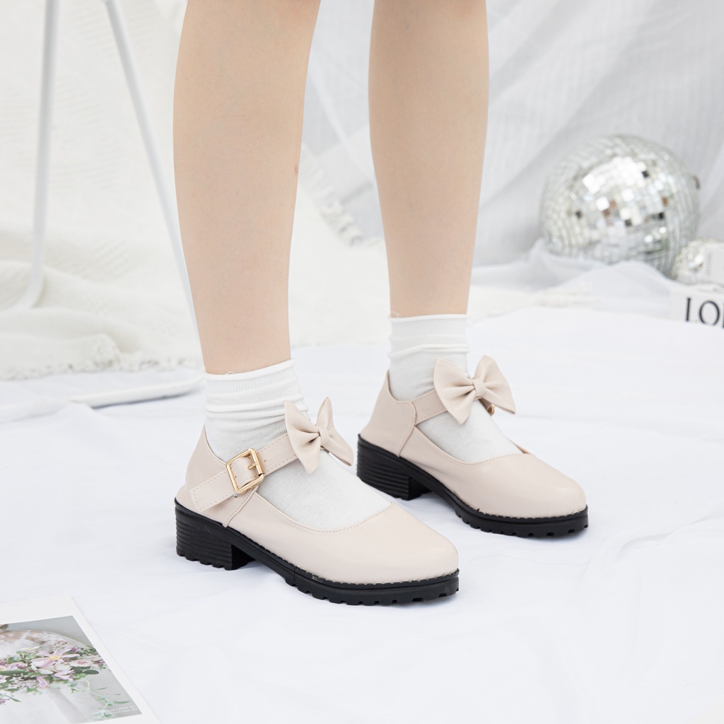 [Mã SKAMFS185M giảm 10% đơn 100K] Giày Oxford Nữ MWC Đế 3cm Phong Cách Tiểu Thư Gắn Nơ Xinh Xắn NUOX- 9606