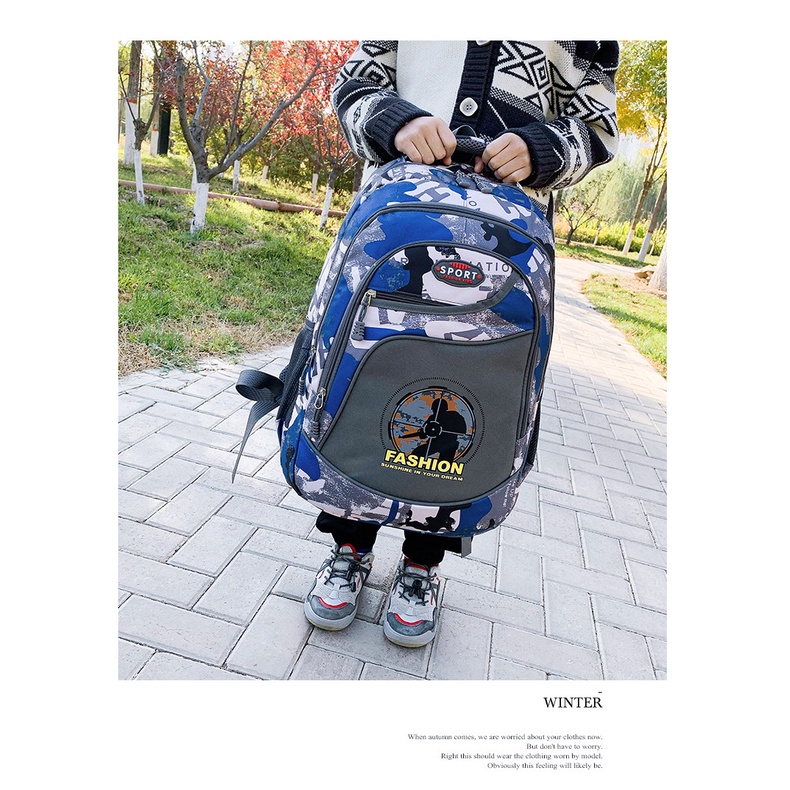 Balo đi học cho bé trai hình Fashion Pugb siêu đẹp, Cặp sách cấp 1, 2, 3 chất đẹp