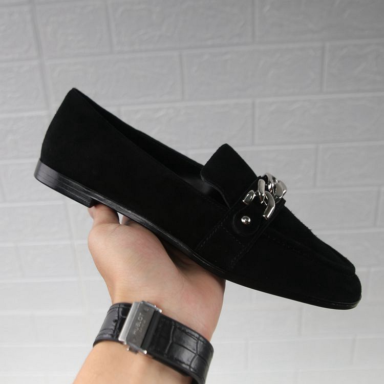 [order] giày loafer công sở da lộn phối xích siêu sang mẫu mới 2020 | BigBuy360 - bigbuy360.vn