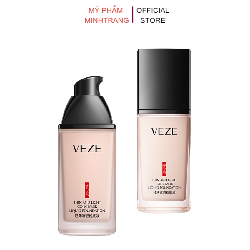 Kem nền Veze Liquid Foundation 30ml,kem dưỡng ẩm,che khuyết điểm,dưỡng trắng sáng da,mềm mịn,mờ thâm,kiềm dầu tốt