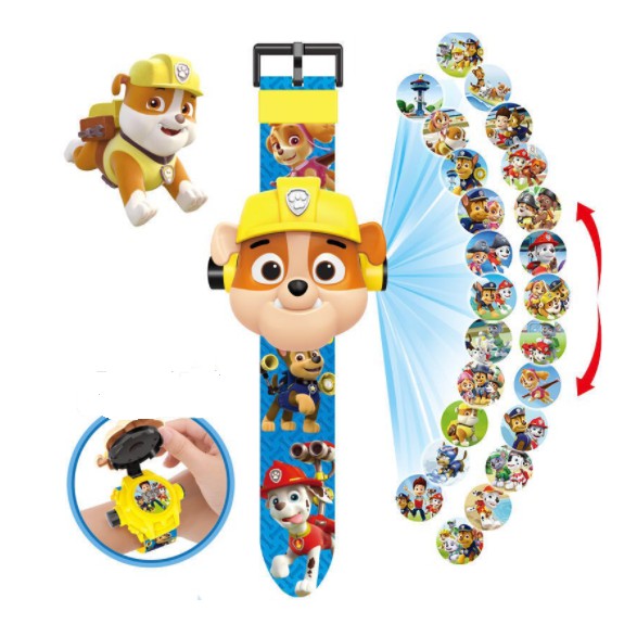 Đồng hồ đeo tay chiếu 24 hình 3D chú chó cứu hộ paw
