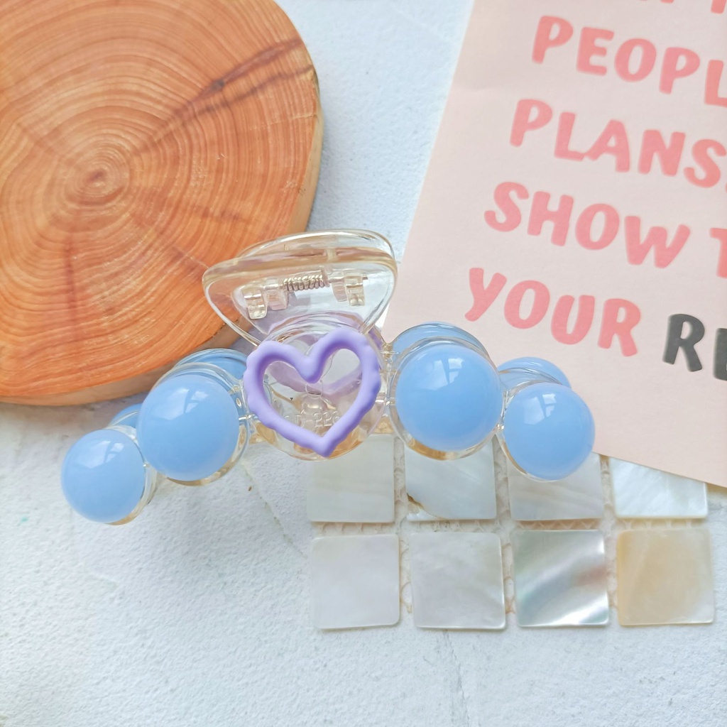 Kẹp Tóc Nhựa Resin Màu Sắc Ngọt Ngào Phong Cách Hàn Quốc Cổ Điển Cho Nữ