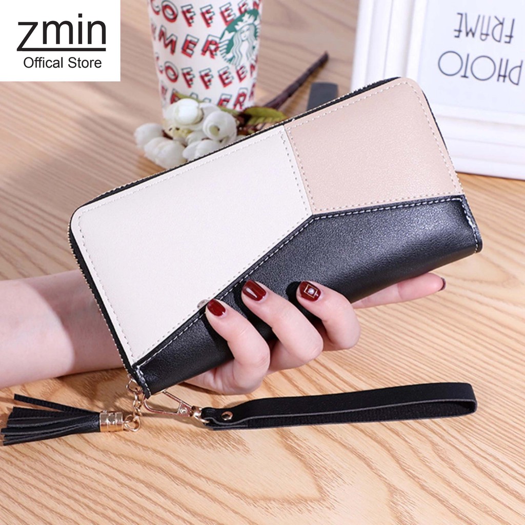 Ví nữ dài cầm tay Zmin, chất liệu cao cấp đựng vừa điện thoại - V009