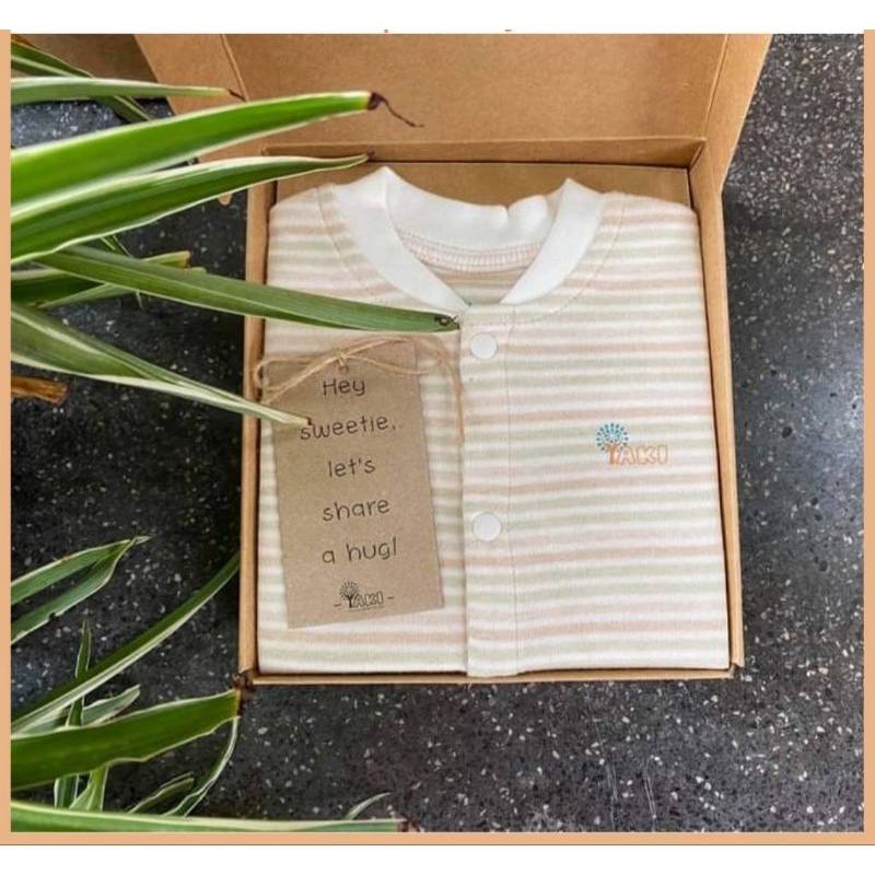 Yaki - Bodysuit sơ sinh có tất hàng Organic