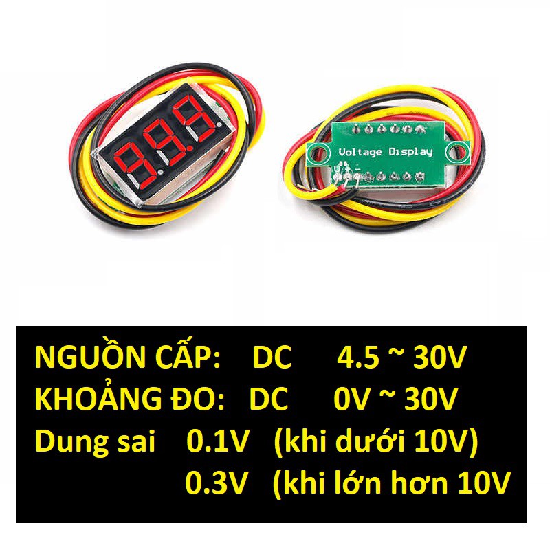 Vôn Kế Kỹ Thuật Số 0.36 Inch Dc 0v - 32 V 1748