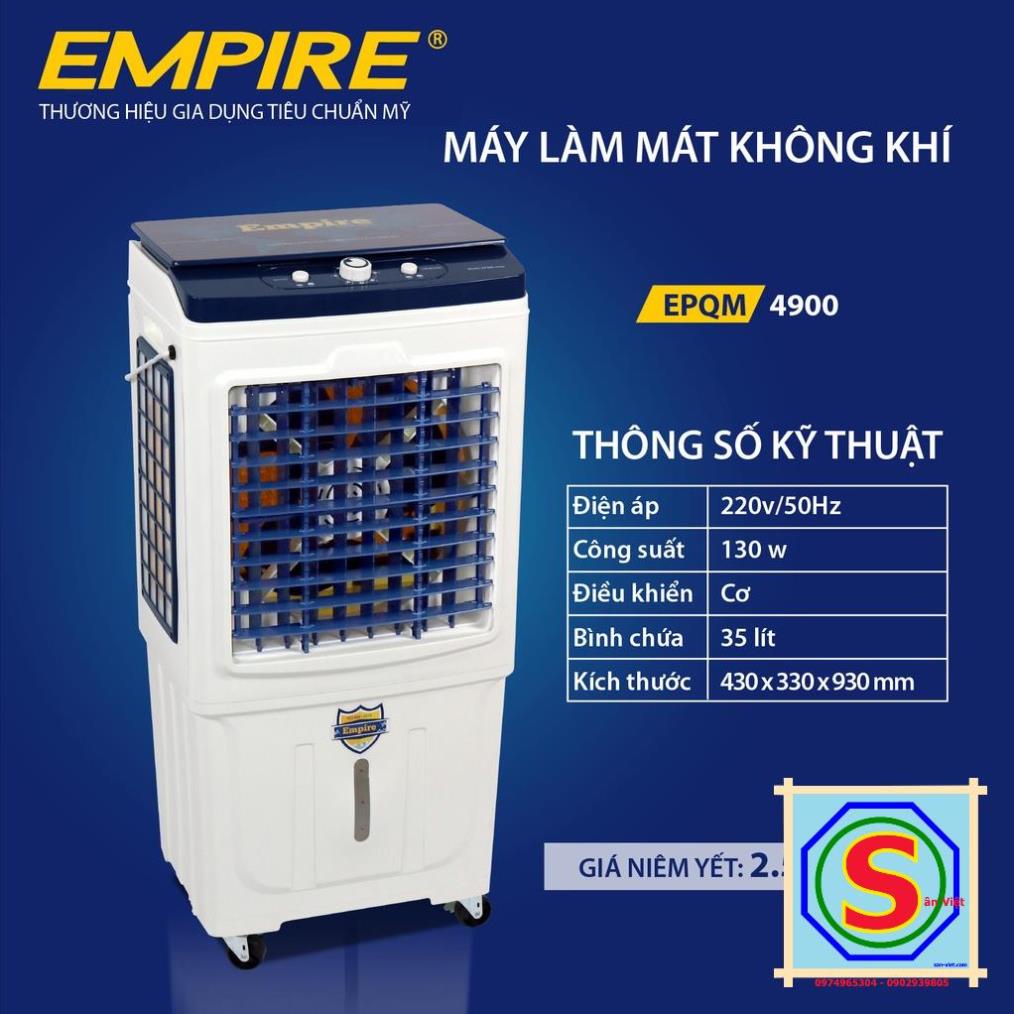 Quạt mát làm bằng hơi nước Empire EQM - 4900- Máy làm mát bằng hơi nước Empire dung tích 35L - LH Bán Sỉ