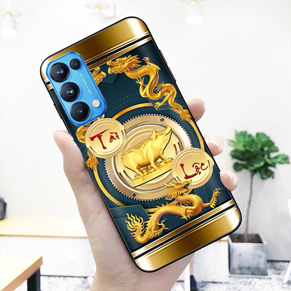 Ốp lưng kính cường lực Oppo Reno6 Reno6z Reno5 Reno4 in hình cao cấp- 12 con giáp- siêu hot.