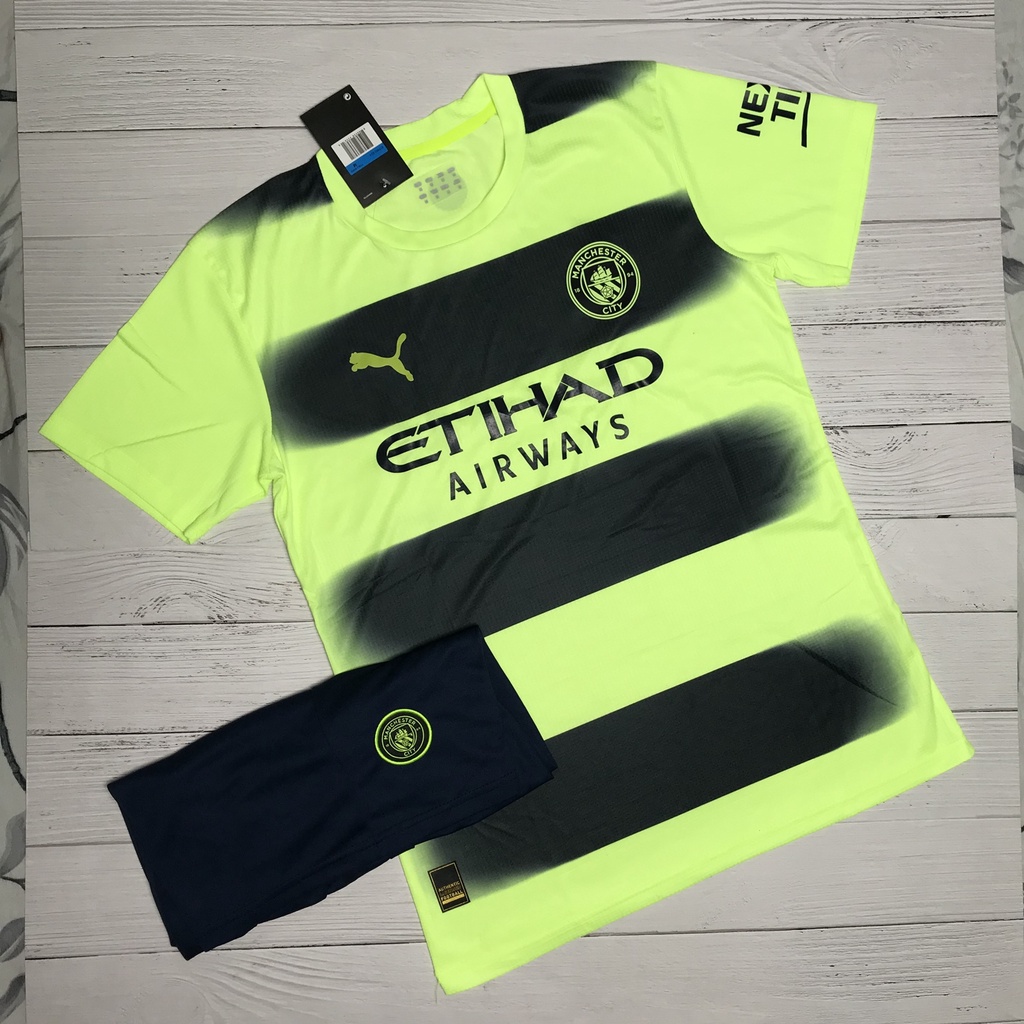 Áo Bóng Đá CLB Manchester City - Vải Gai Thái- chất POLYESTE cao cấp