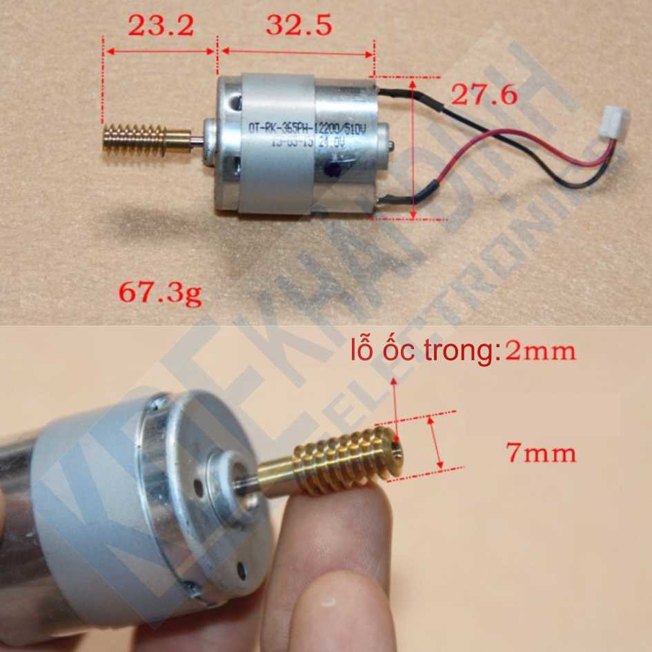 động cơ DC RK-365PH đầu XOẮN 24V 17000V/P kde2536