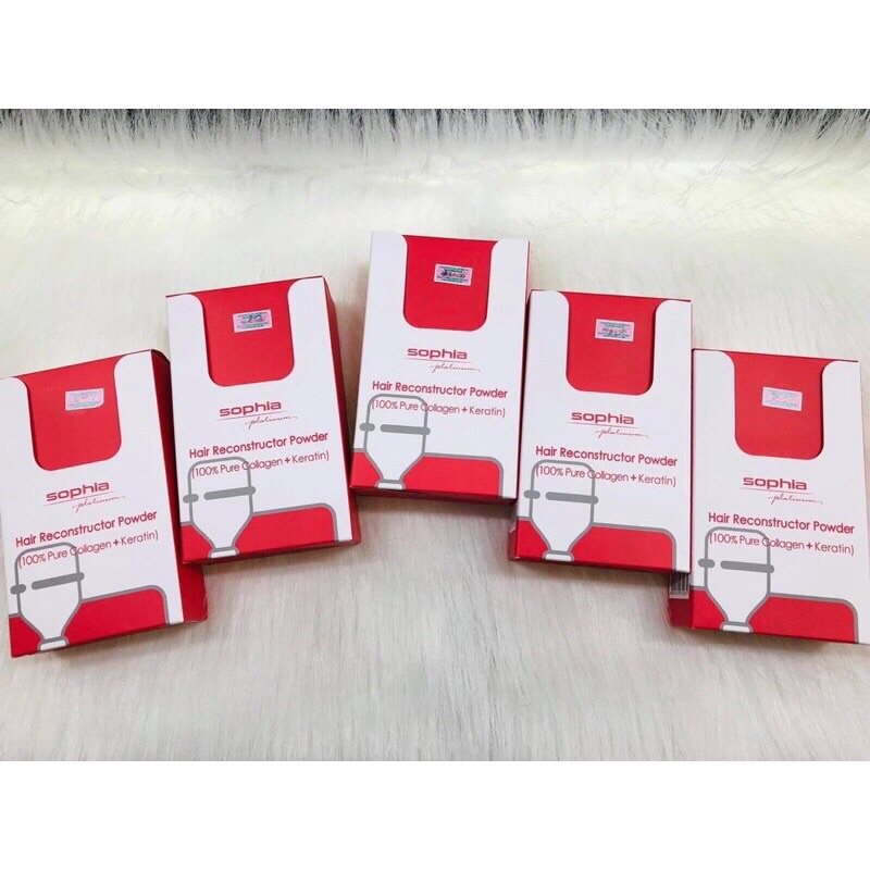 Bột Collagen Keratin Sophia Platinum  nhập khẩu hàn quốc phục hồi tóc hư tổn