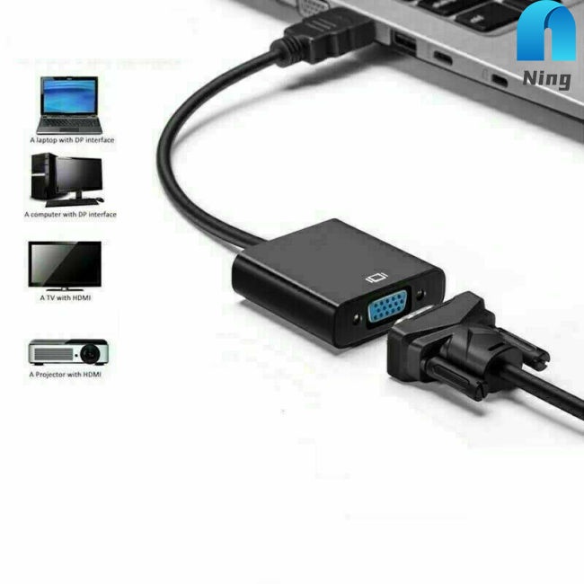 Ning 1080p Hdmi-compatible Male To VGA Female Video  Cable Unidirectional Hd Converter
