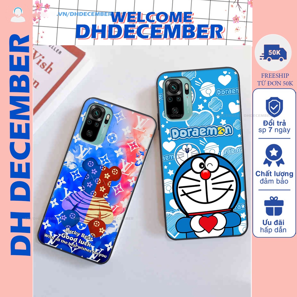 Ốp lưng Xiaomi REDMI NOTE 10 in hình gấu K@ws, gấu nâu, dor@emon RẺ- ĐẸP- BỀN