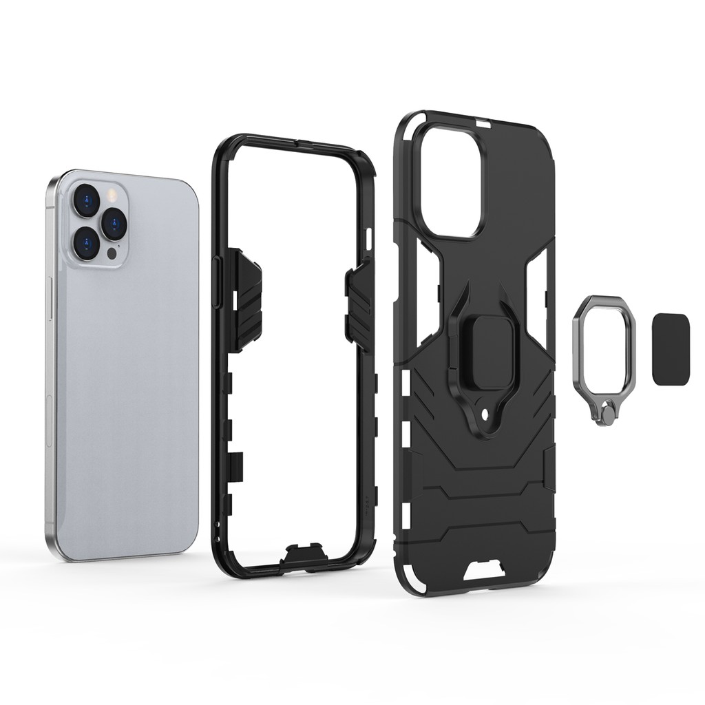 Ốp lưng Iphone 12 Pro Max chống sốc Iron Man Iring giá đỡ mặt lưng nhựa PC viền dẻo