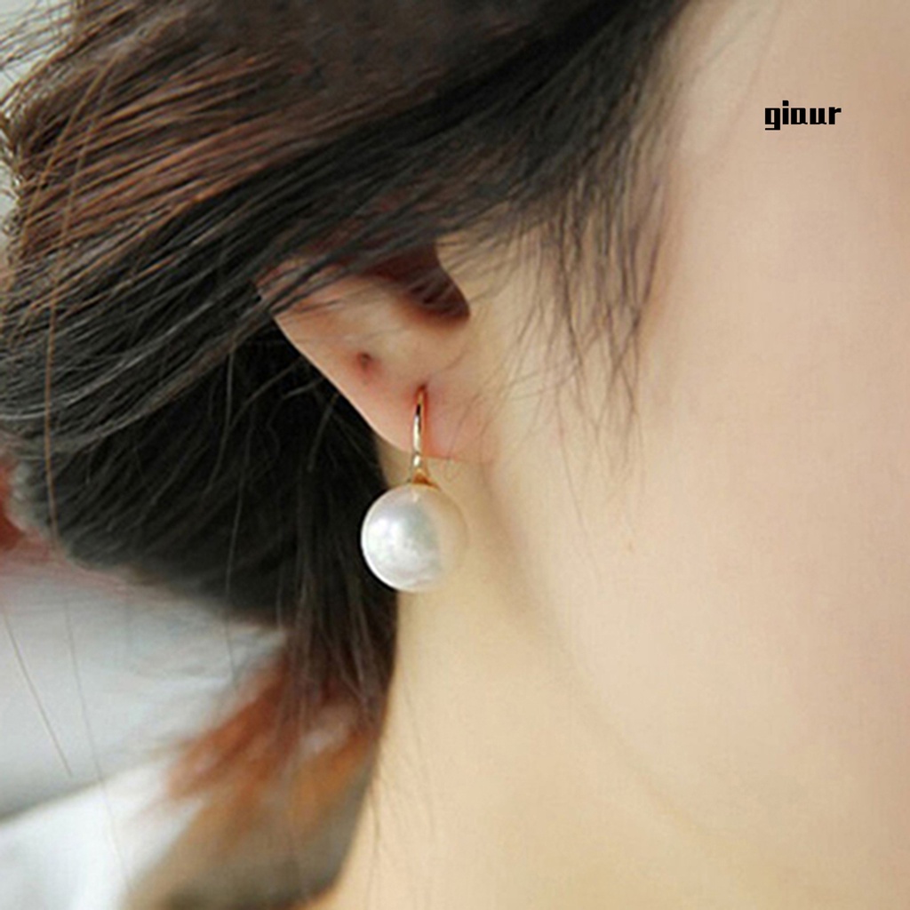 Bông tai đính ngọc trai nhân tạo thanh lịch cho nữ