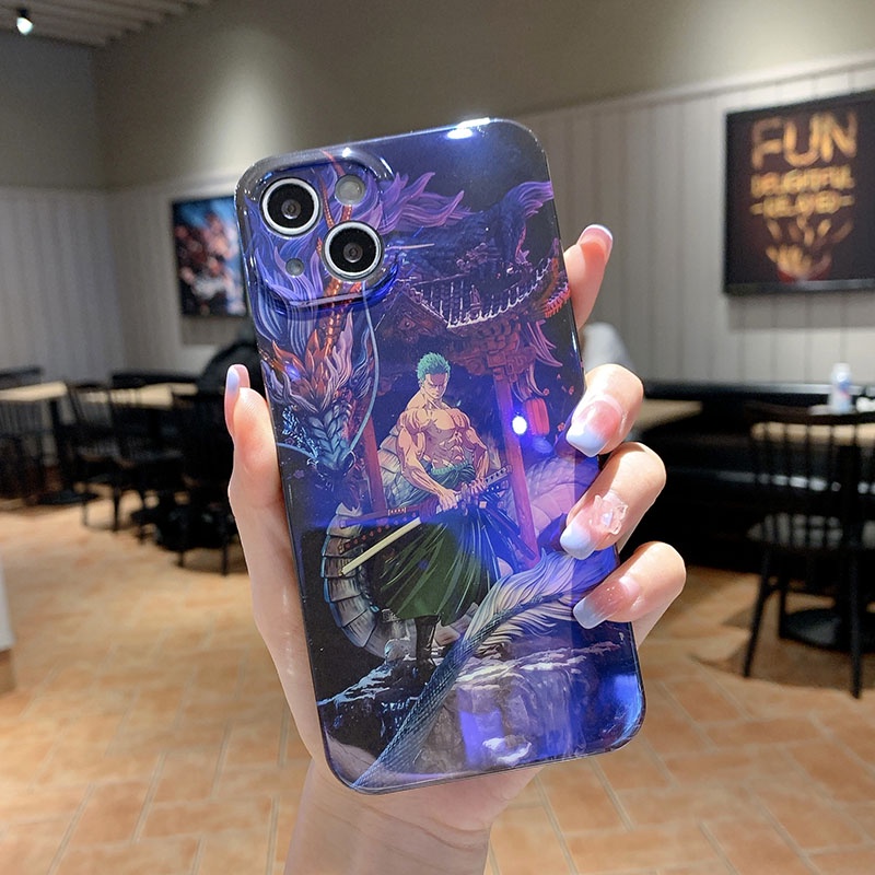 Ốp Điện Thoại Họa Tiết luffy zoro Bóng Nhiều Màu Cho iPhone 13 12 11 Pro Max X Xs Max XR 8Plus