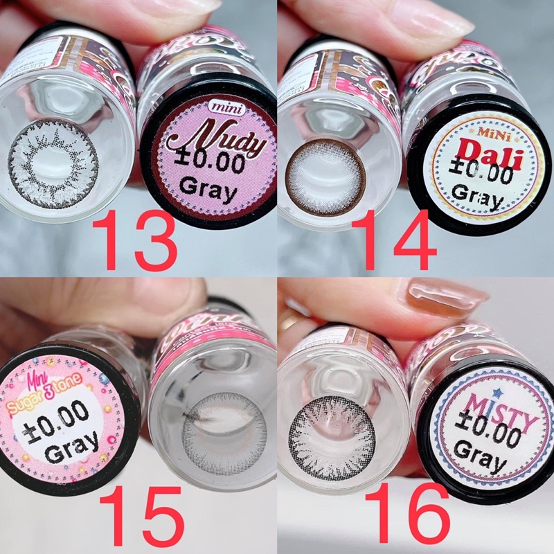 Các mẫu lens Xám Gray -Hot size không giãn 14,0mm không độ_kính áp tròng xám_Sam Eyes_Lens Sam Sam (FREE SHIP)