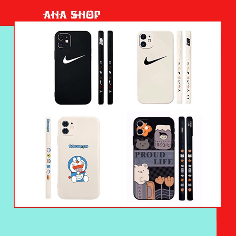 Ốp lưng iphone N.I.K.E Bear Brick cạnh vuông in hình viền 6s/6splus/7/7plus/8/8plus/X/Xs/11/12/pro/max/plus/promax- iVh1