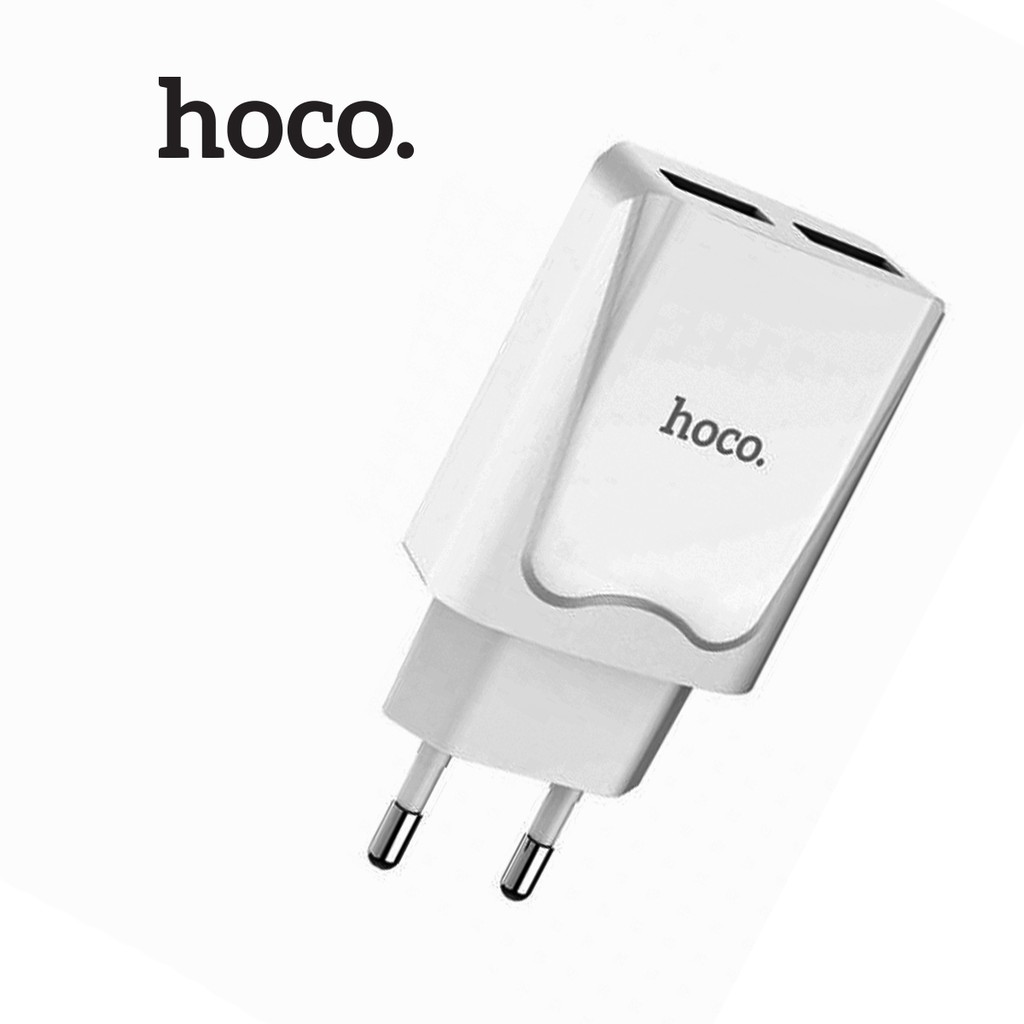 Củ sạc nhanh Hoco C52A 5V/2.4A 2 cổng sạc cùng lúc cho iPhone/iPad/Samsung/Xiaomi/Oppo và nhiều thiết bị điện tử khác