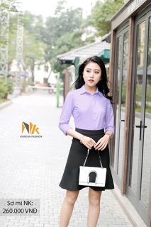 Áo sơ mi cổ Đức ly trước