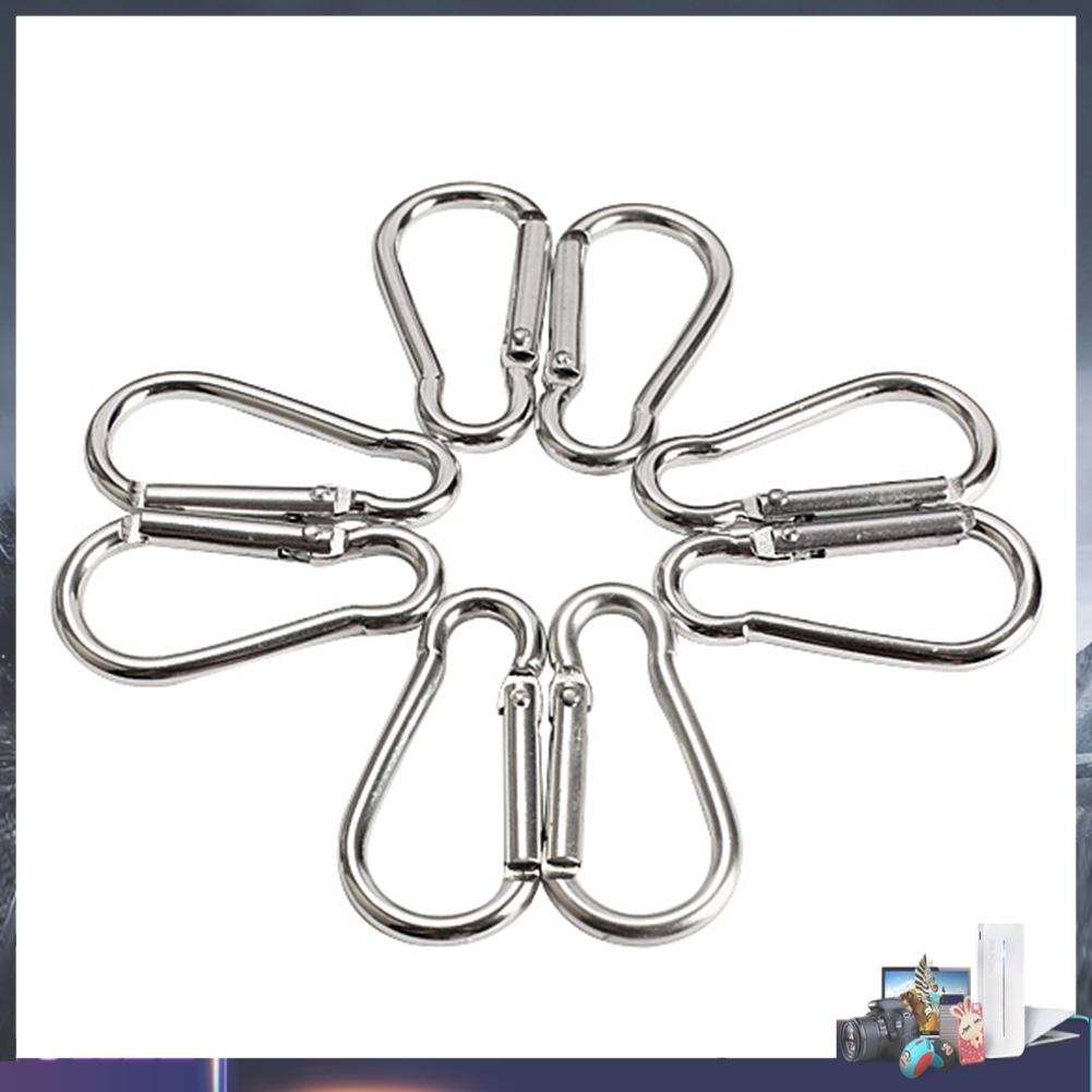 Bộ 20 Móc Khóa Carabiner Nhôm Màu Bạc