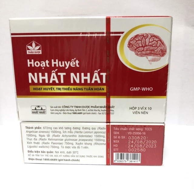 Hoạt huyết nhất nhất - Hộp 30 viên, ngừa tai biến, đột quỵ - cvspharmacy