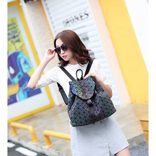 Ba Lô Họa Tiết Hình Học Dạ Quang Phong Cách Nhật Bản Thời Trang Cho Nữ