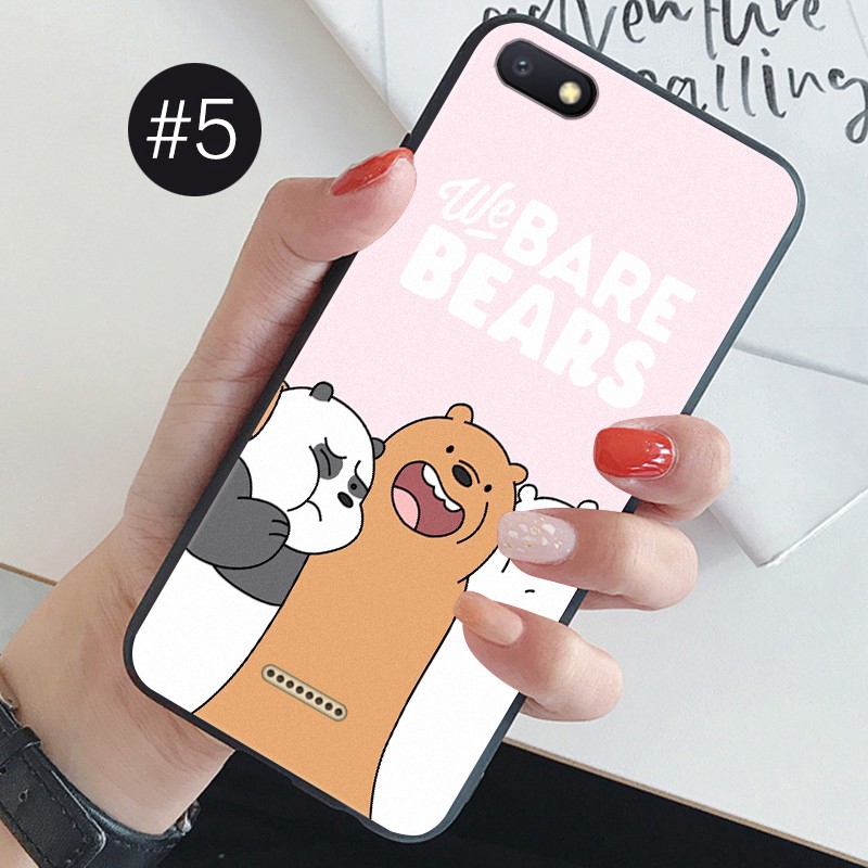 Ốp điện XIAOMI 11 LITE 8 Lite 8 9T Pro Redmi NOTE 6 7 PRO  thoại họa tiết WeBareBears bề mặt nhắm cho