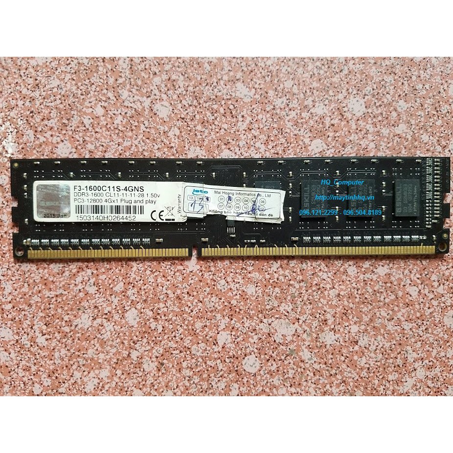 Ram DDR3 4GB bus 1600MHz-1333MHz