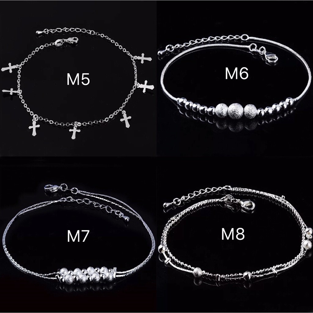 Vòng chân lắc chân bạc Hàn Quốc 18 mẫu LC29 | BigBuy360 - bigbuy360.vn