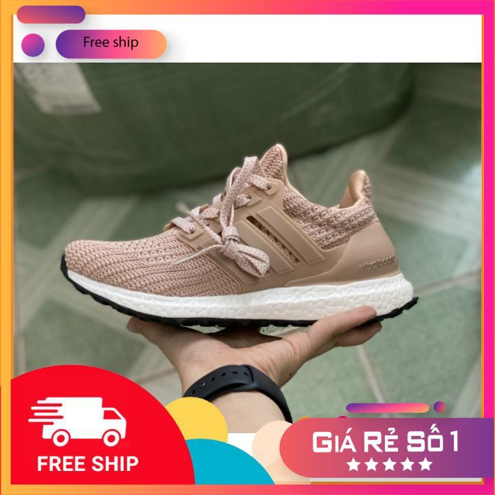 (FullBox + FREE SHIP) Giày Thể Thao Ultraboost 4.0 Hồng Nữ ( Ảnh Thật)