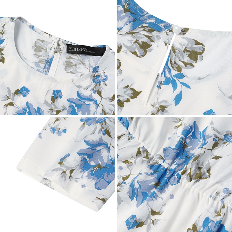 Zanzea Đầm Maxi Tay Dài In Họa Tiết Phong Cách Bohemian Thời Trang Cho Nữ