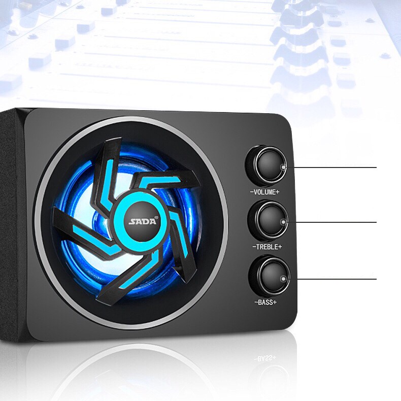 Loa Vi Tính Bluetooth Gaming SADA D-209 Super Bass Phiên bản nâng cấp của 2GOOD Dùng Cho Máy Tính PC Laptop Điện Thoại