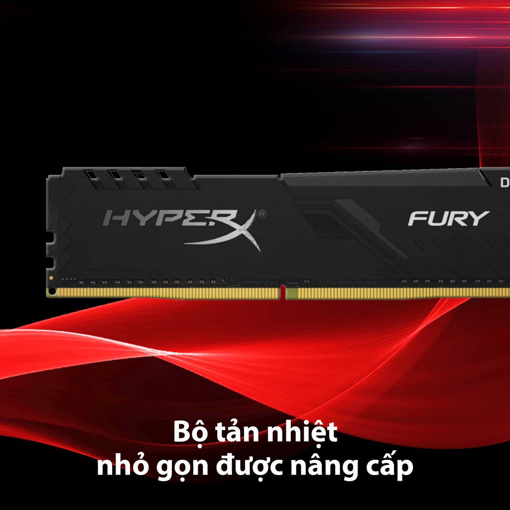 Ram máy tính PC Kingston Fury HyperX DIMM 2666Mhz DDR4 CL16 Black 16GB HX426C16FB4/16