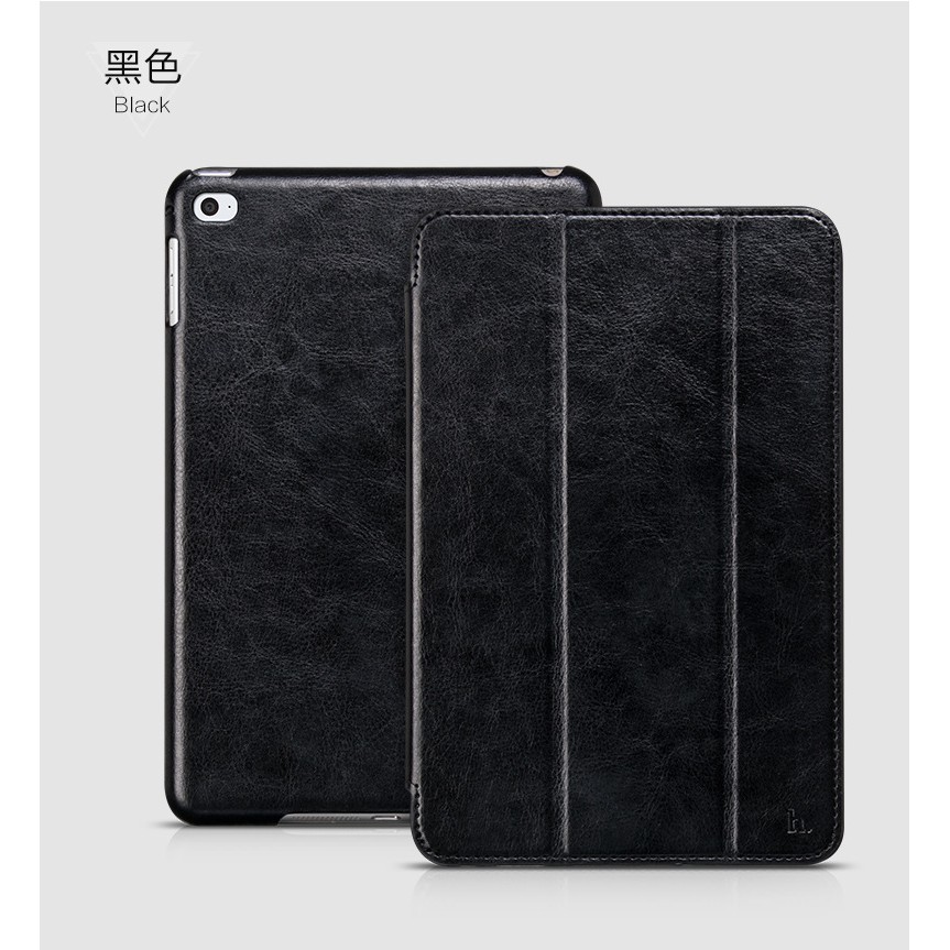 Bao Da iPad Hoco Crystal Air 1 và Ipad 2017 ,2018 chính hãng ( màu nâu, màu đen)