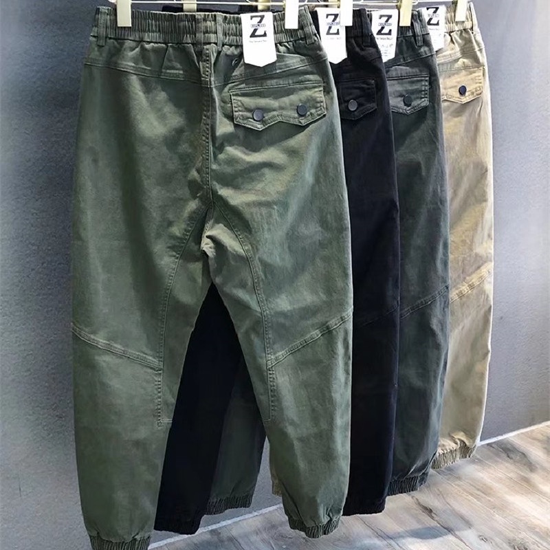 Quần túi hộp dáng rộng phong cách thời trang Hong Kong chất lượng cao size M-3XL cho nam