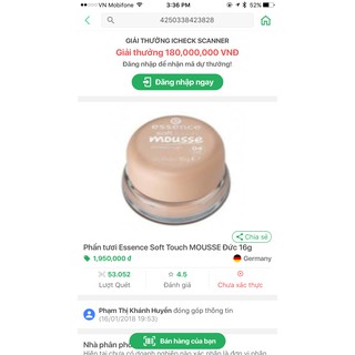 Phấn Tươi Đức Mousse Make Up Soft Touch Essence 16g
