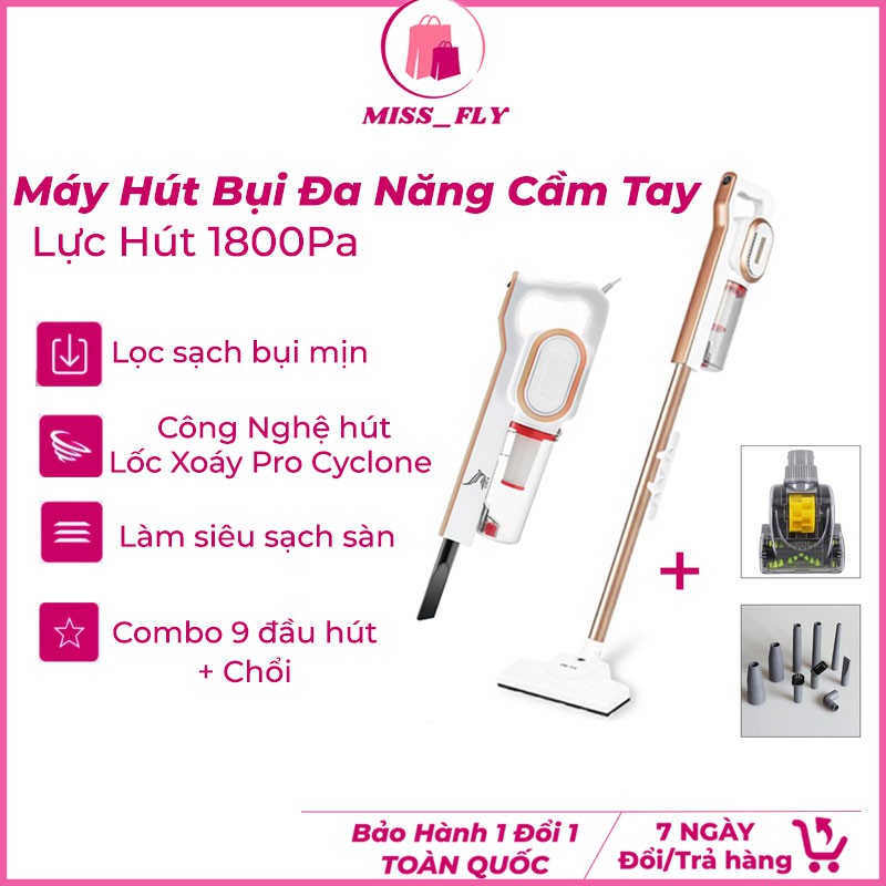 Máy hút bụi đa năng gia đình cầm tay thế hệ mới - 10 trong 1, lọc sạch bụi mịn, vi khuẩn tiện dụng hút sạch mọi nơi