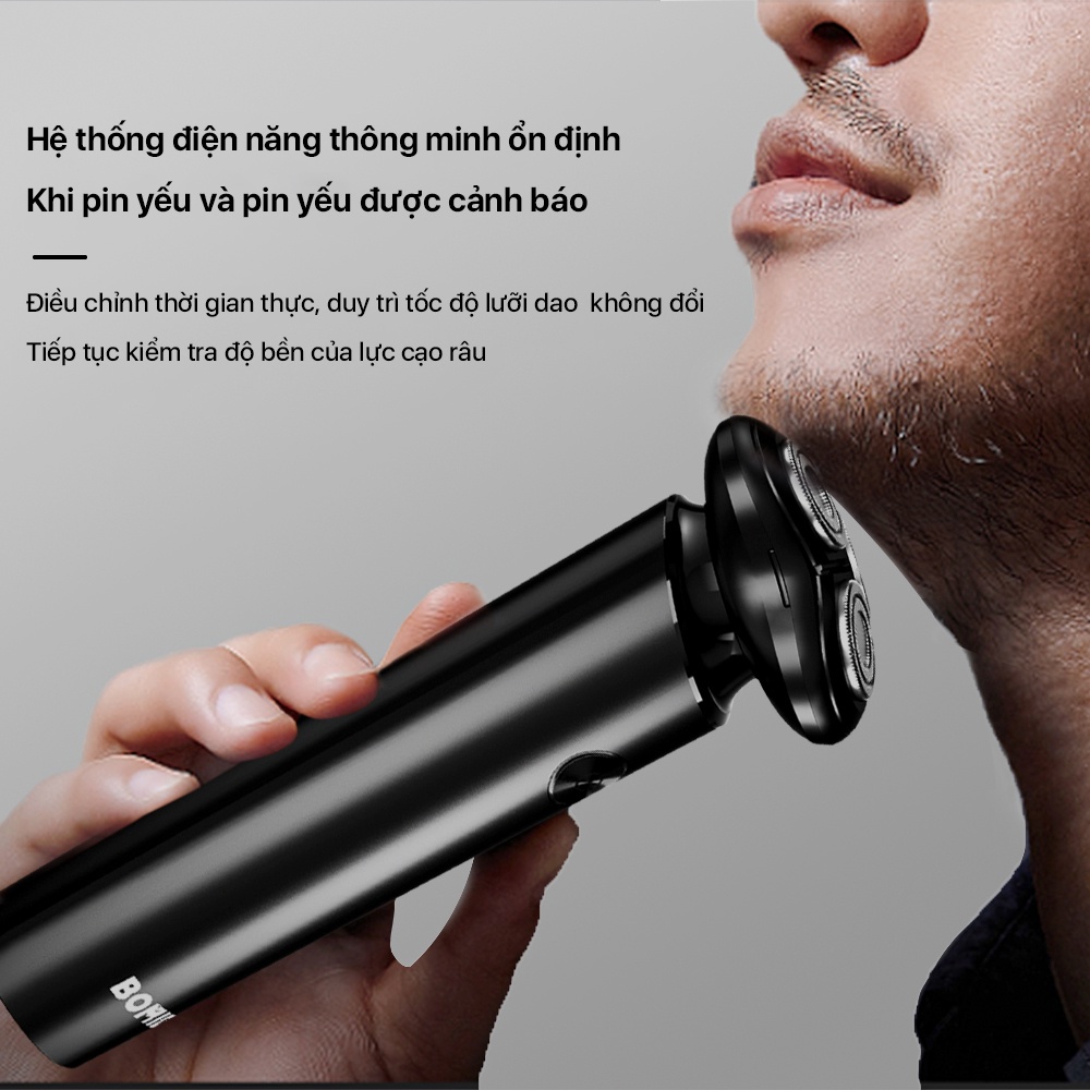 Máy Cạo Râu BOMIDI M7  - chống nước IPX7 , dao đầu3D , sạc USB Type-C