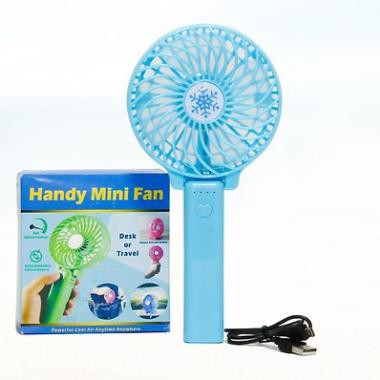 Quạt cầm tay 3 tốc độ mini có đèn led + pin sạc