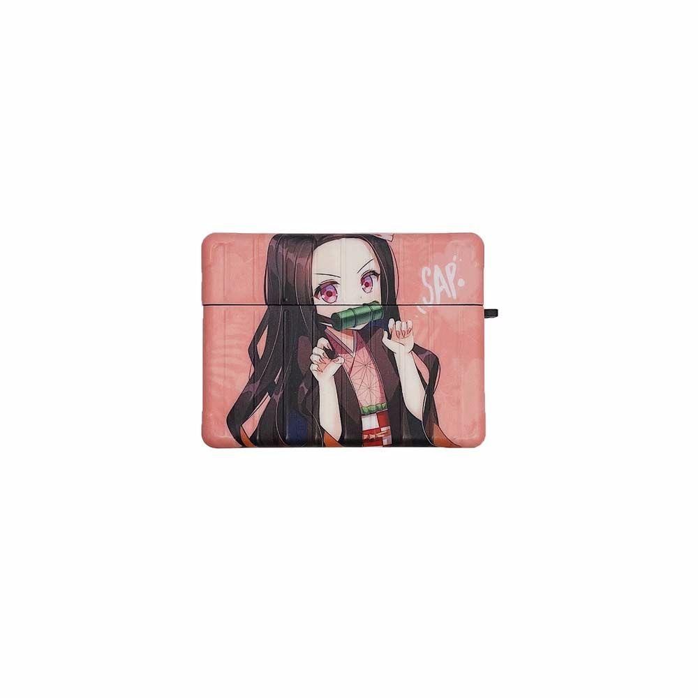 Vỏ bảo vệ hộp sạc tai nghe hoạt hình anime demon slayer thích hợp cho Airpods pro 3 chất liệu silicon nhiều màu tùy chọn