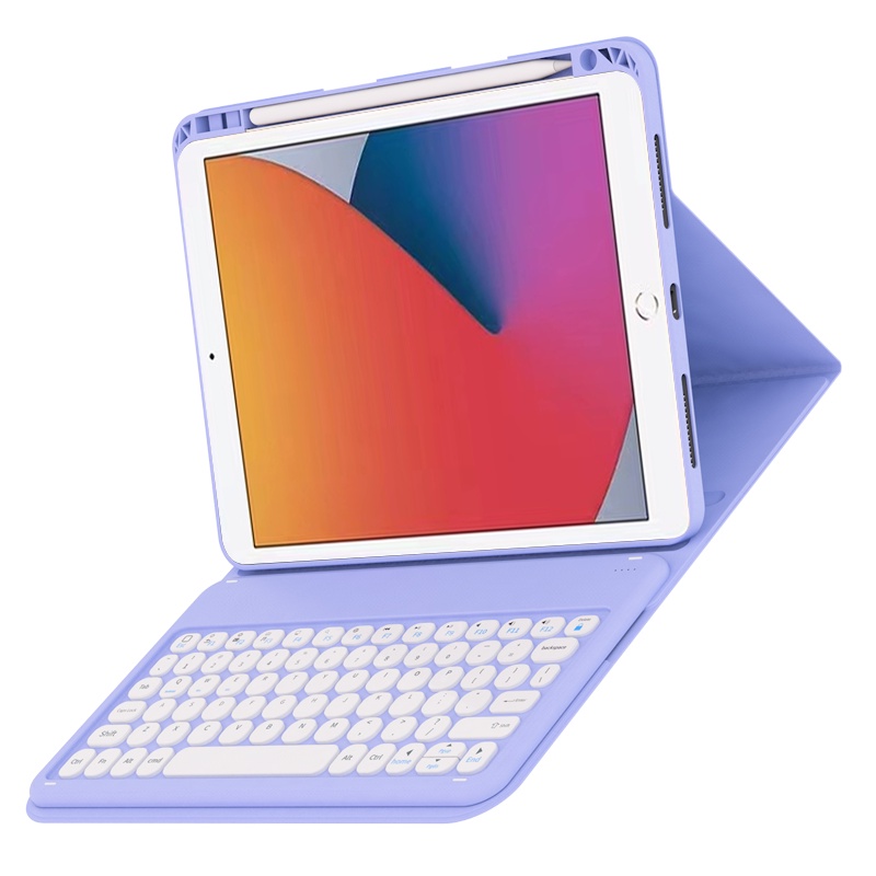 Bao da có bàn phím Bluetooth và giá đỡ thích hợp cho iPad Mini 6 2021 10.2 9t 8 7 Pro 11 10.5 9.7 Air 4 3 2 1