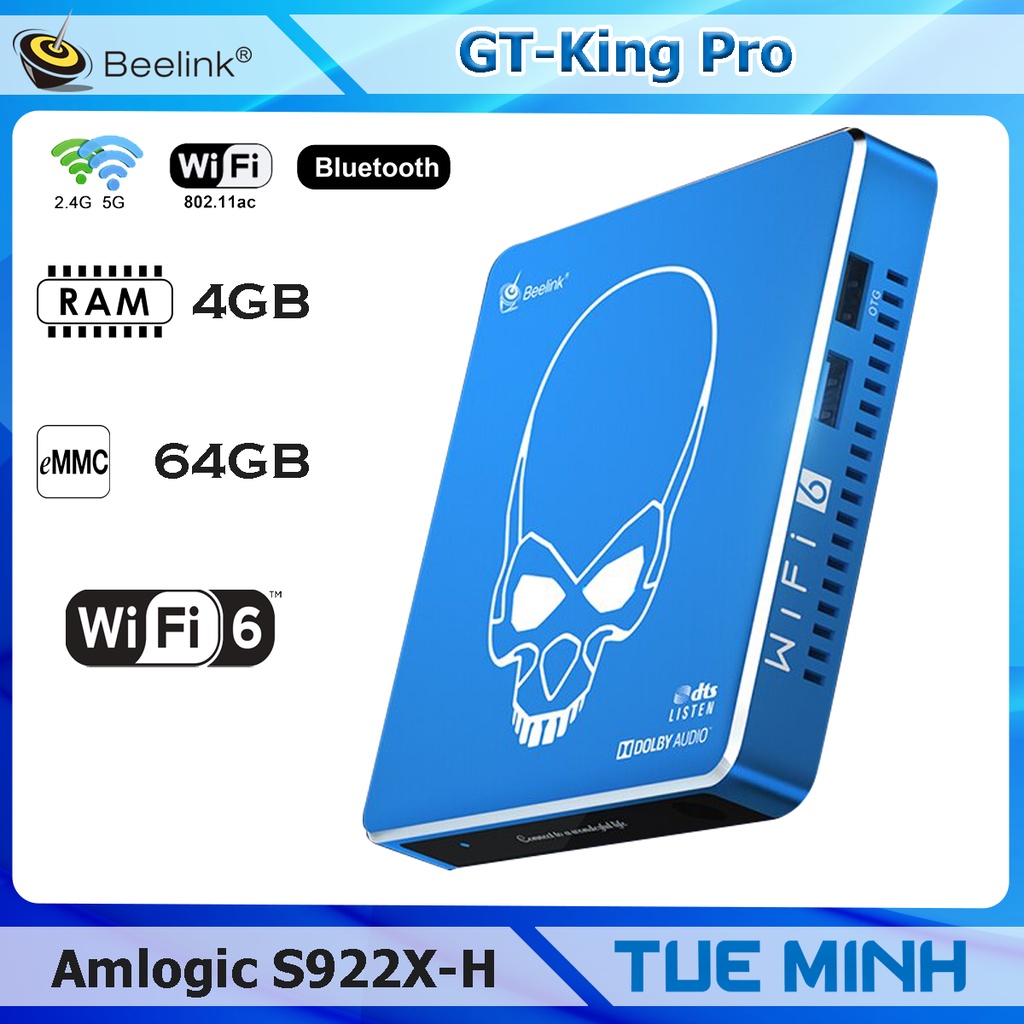 Android TV Box Beelink GT-King Pro - Wifi6, Amlogic S922X-H, Ram 4GB, Bộ nhớ trong 64GB