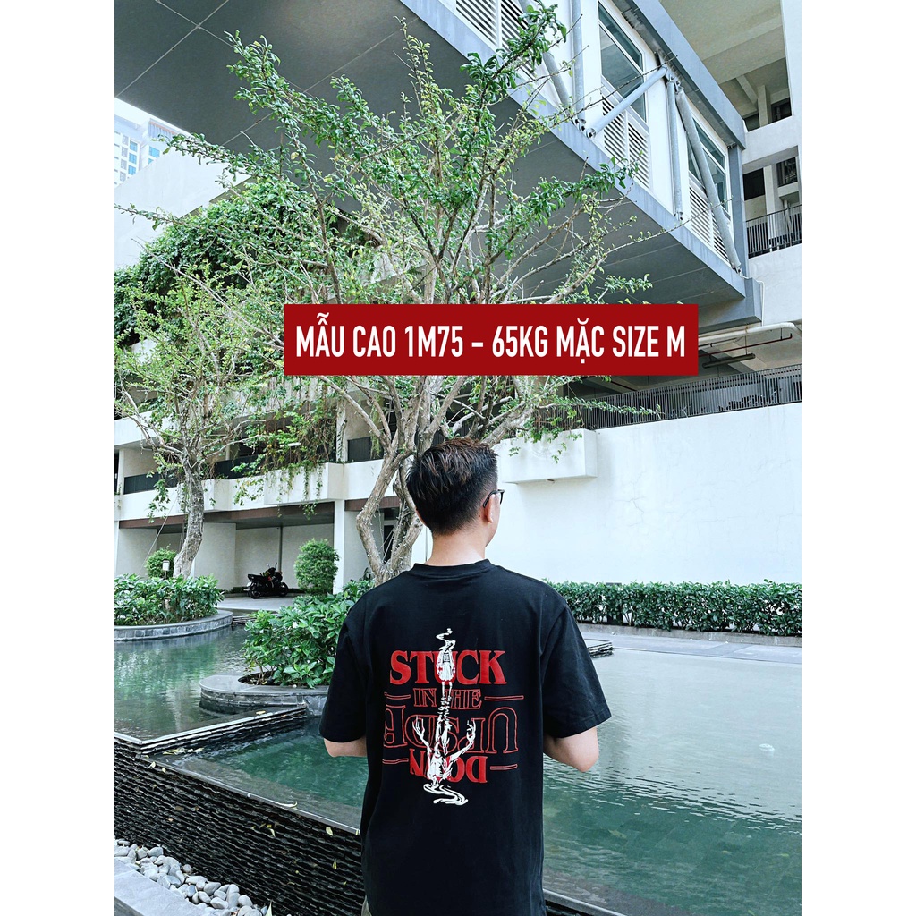 Áo thun Upside Down phim Stranger Things form rộng unisex thoáng mát