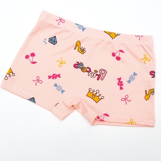 【 3 Cái Mua Sắm Mini】【 3-12 Năm】 Cá Tuyết☑️ Quần Lót Ngắn Chất Liệu Lụa Cho Bé Gái Z040# Quần Short In Họa Tiết Hoạt Hình Đáng Yêu Cho Bé