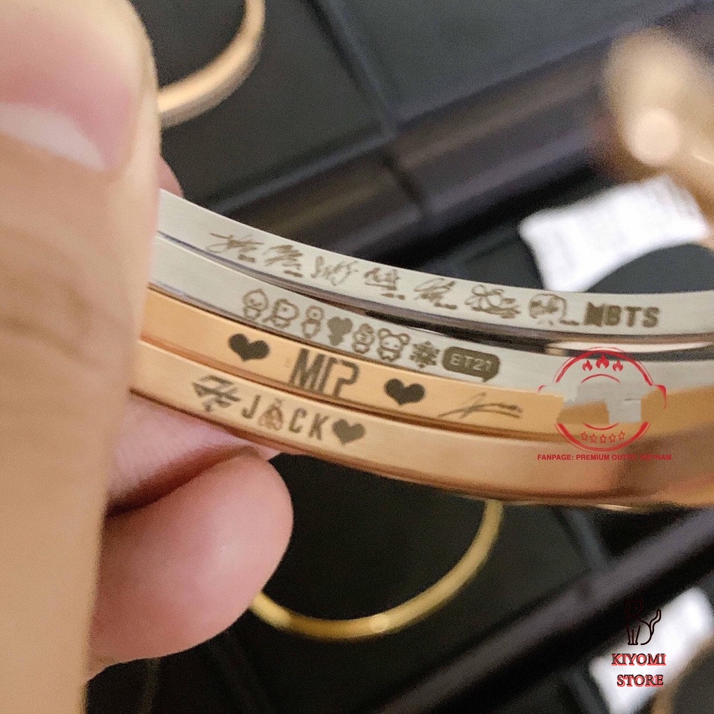 Vòng Tay Bạc Vàng Hồng Khắc Tên Và Chữ Kí Jack - Sơn Tùng - MTP - BTS Bảo Hành 1 Năm KIYOMI STORE