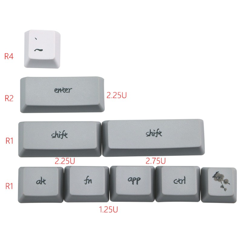 Bộ 73 Nút Bàn Phím Thay Thế Cho Máy Chơi Game Gk60 Gk61 Gk64