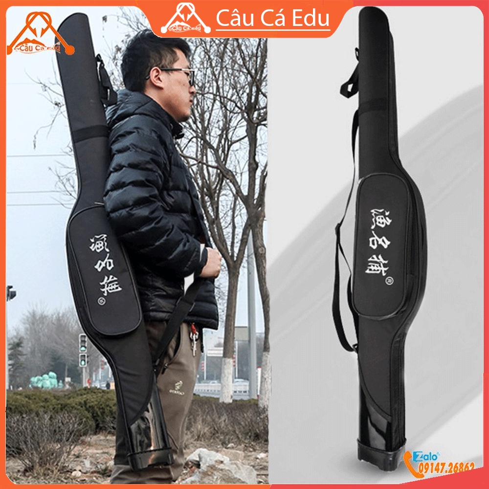 Túi Đựng Cần Câu Lure Câu Cá Giá Rẻ Lu Ya - Bao Cứng Cáp 1m2 2 ngăn - Câu Cá Edu