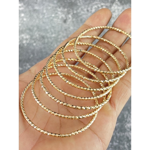 BỘ VÒNG XIMEN 7 CHIẾC CÓ KHÓA GÀI KIỂU GIÁC MẠ VÀNG 18K CAO CẤP