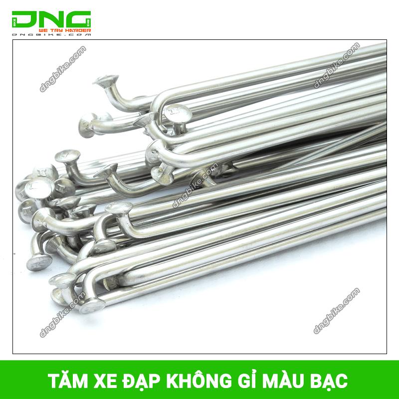 Tăm  xe đạp không rỉ màu bạc